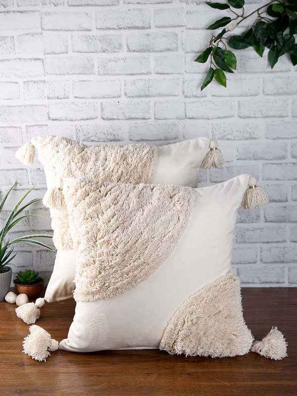 Off white discount cushion covers