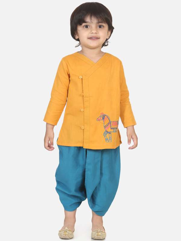 Bownbee Yellow Dhoti Kurta Set 7623697htm Buy Bownbee Yellow