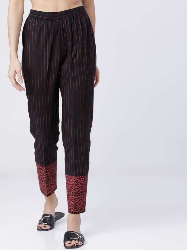 Buy Rare Women White Striped Trousers Online at Best Prices in India   JioMart