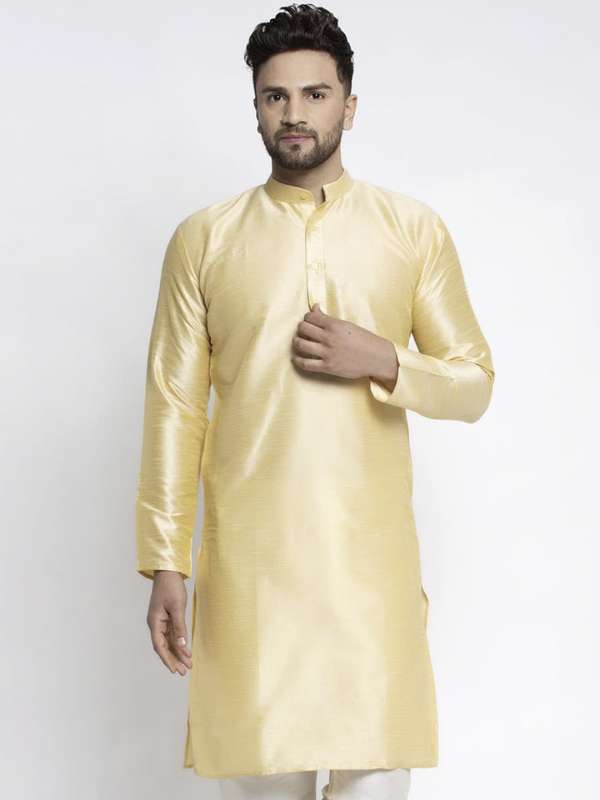 Men Gold Kurtas Buy Men Gold Kurtas online in India