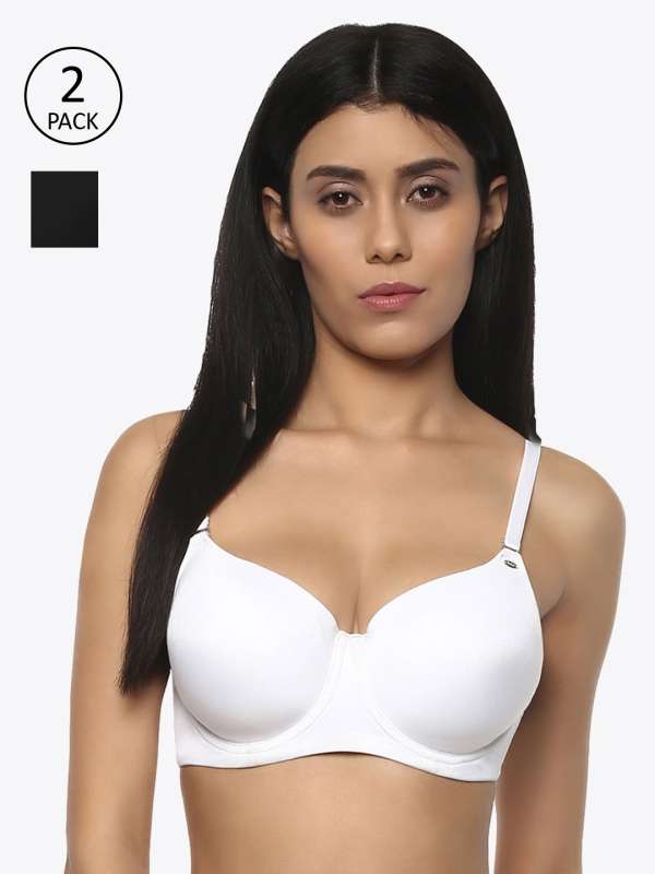 Buy SOIE Medium Coverage Non Padded Wired Demi Cup Bra with