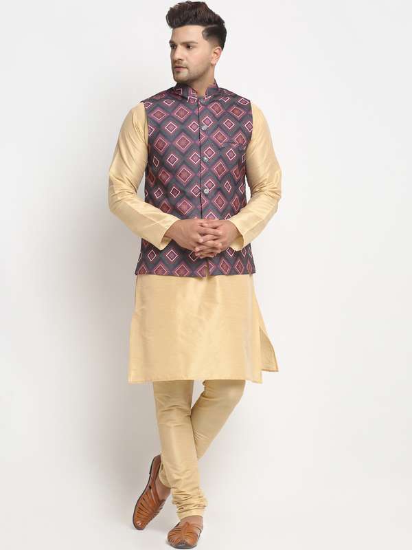 golden color kurta pajama