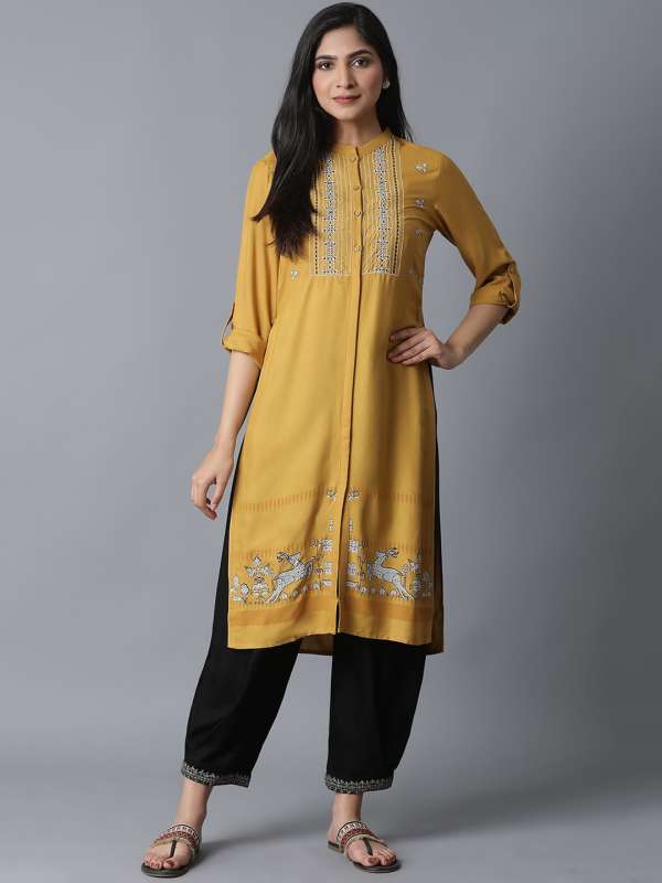 W mustard hotsell kurta