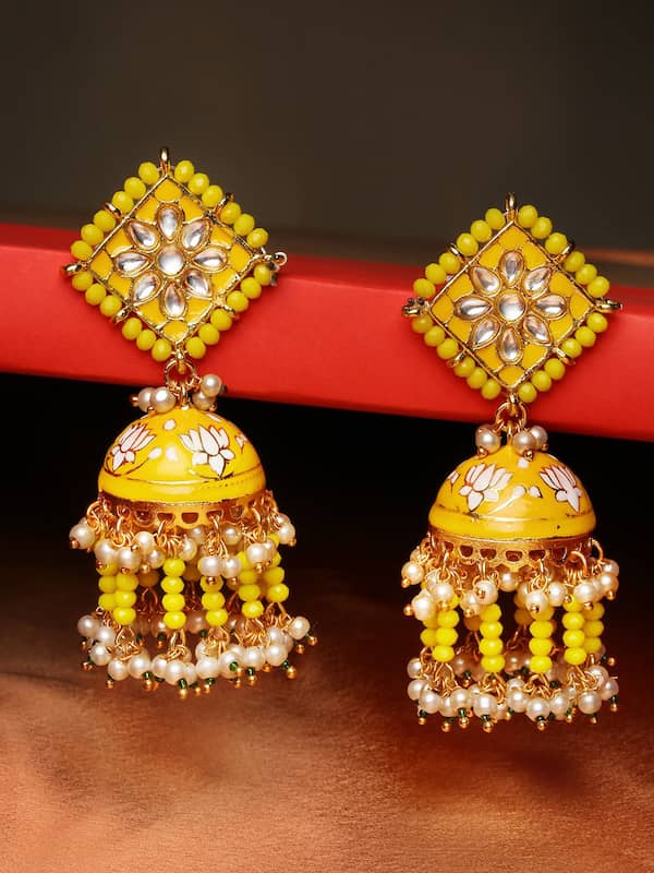 Yellow Earrings - Buy Trendy Yellow Earrings Online in India | Myntra