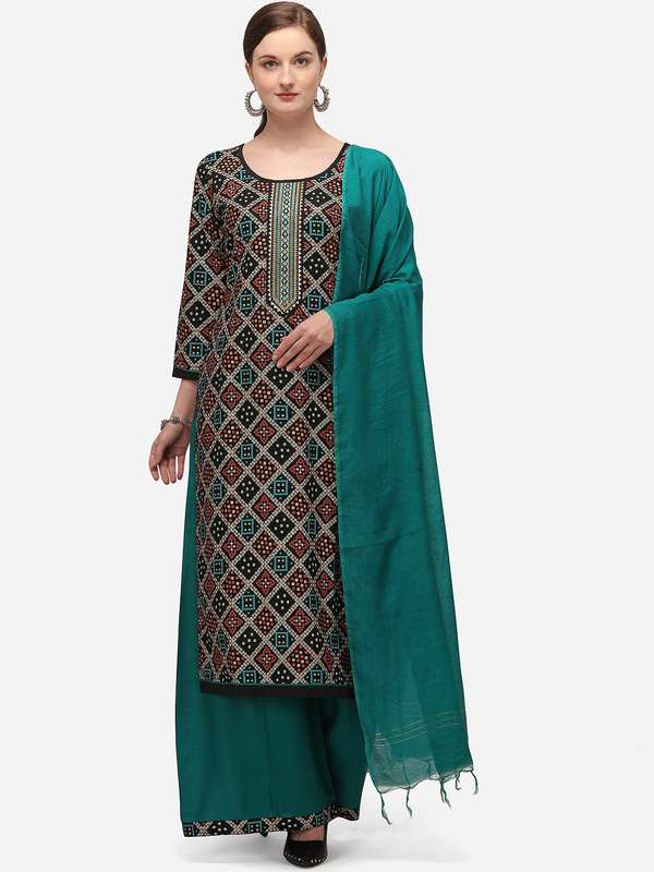 Bandhani dress material online myntra clearance