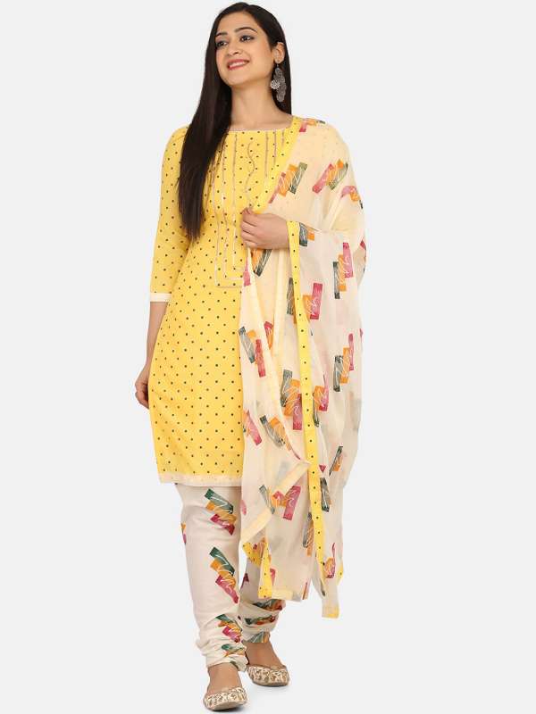 Prafful Yellow Coloured Dress Material 6369419.htm Buy Prafful