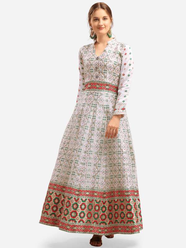 White maxi dress myntra hotsell