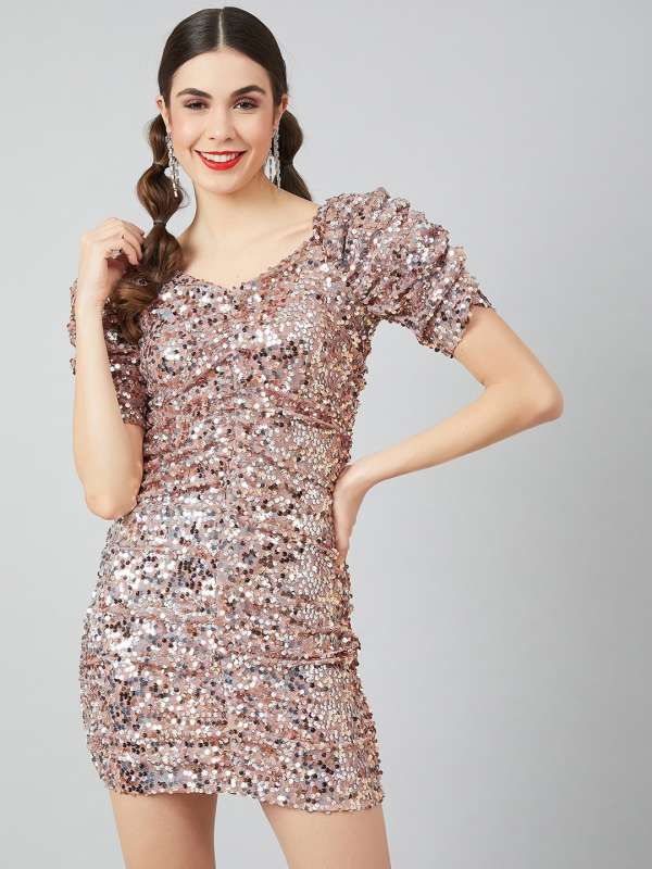 beige sparkle dress
