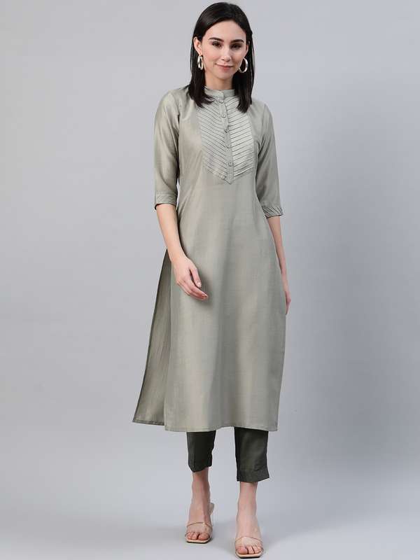 libas olive green kurta