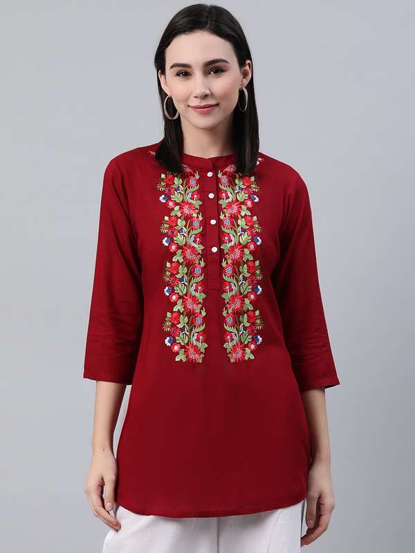 Embroidered kurtis myntra clearance