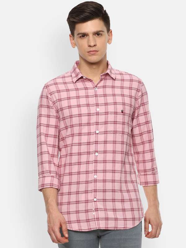 Pink Textured Casual Shirt 300102508 