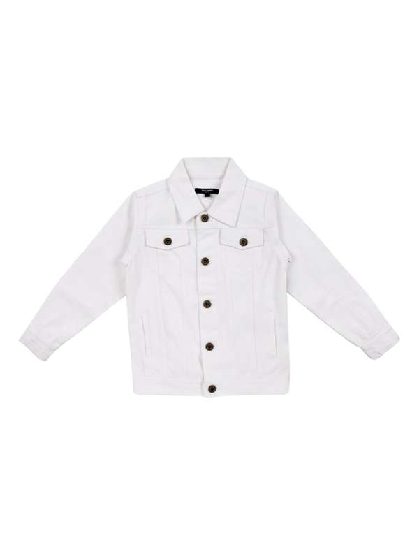 pure white denim jacket
