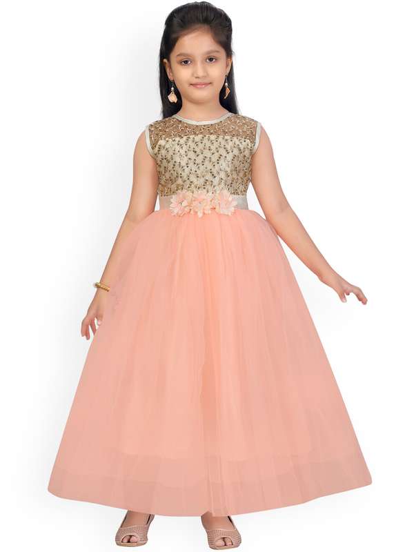 Myntra peach dress clearance