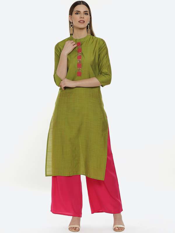 Green kurti myntra Clearance