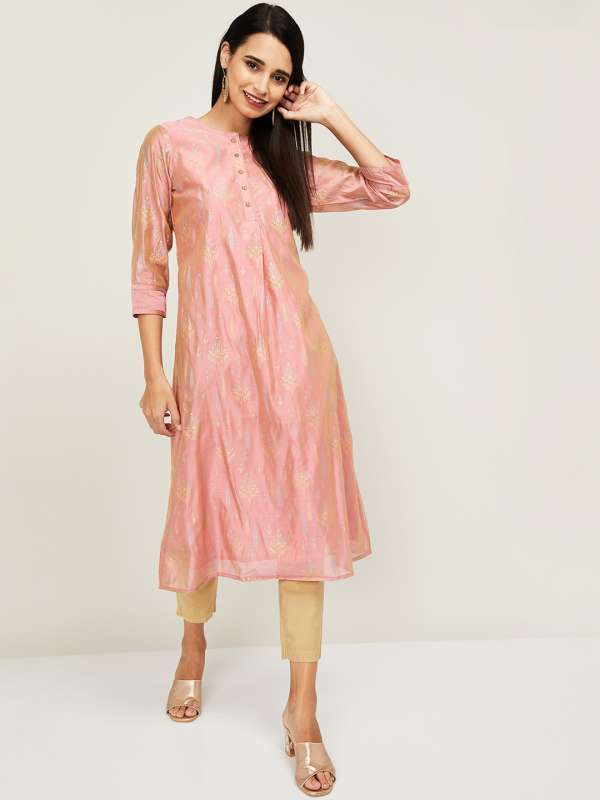 Melange pink kurta