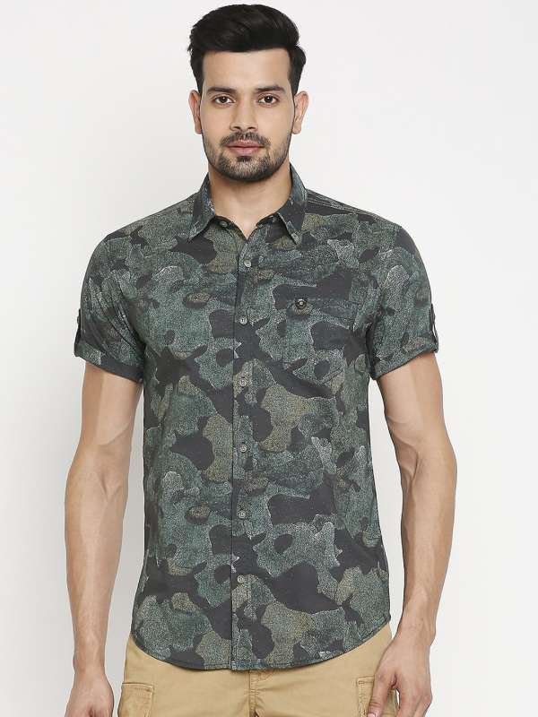 military green colour shirt