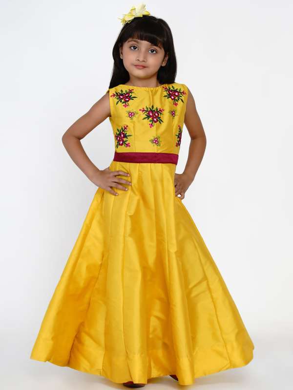 Silk gown for girls hot sale