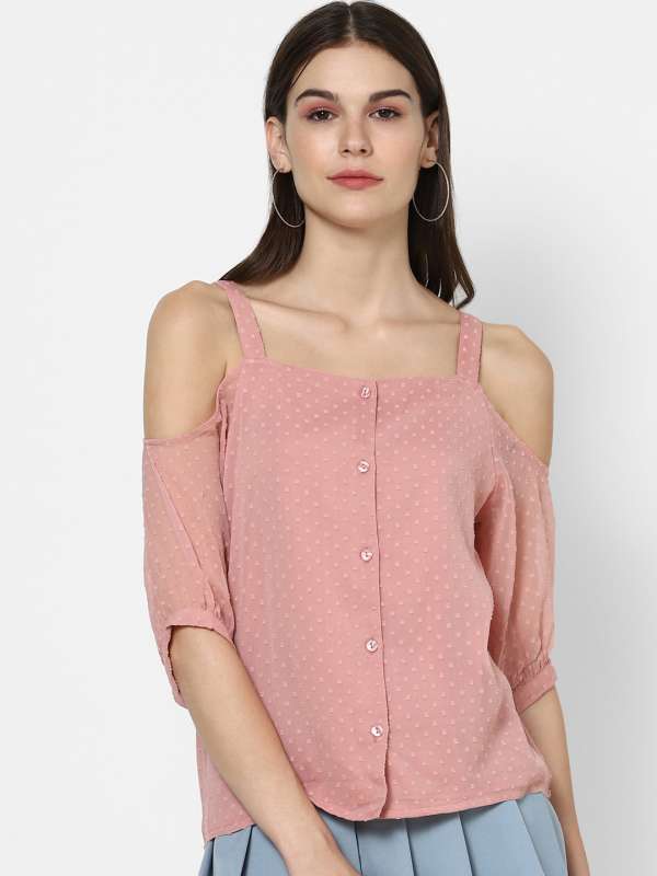 Forever 21 pink off the shoulder top sales