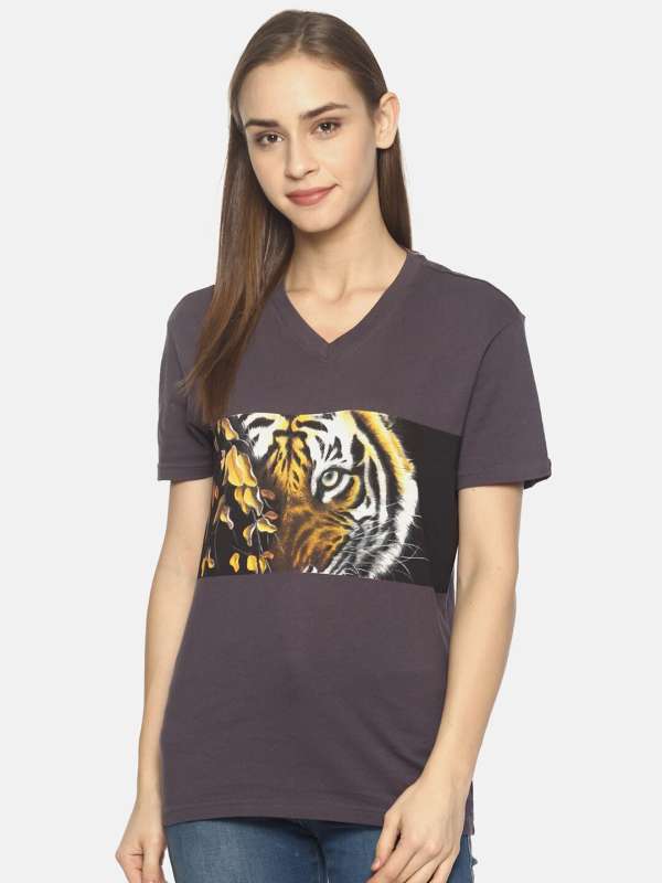 Tiger print t discount shirt online india