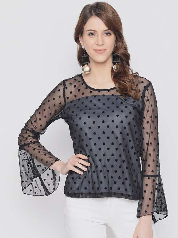 Black net top myntra Clearance