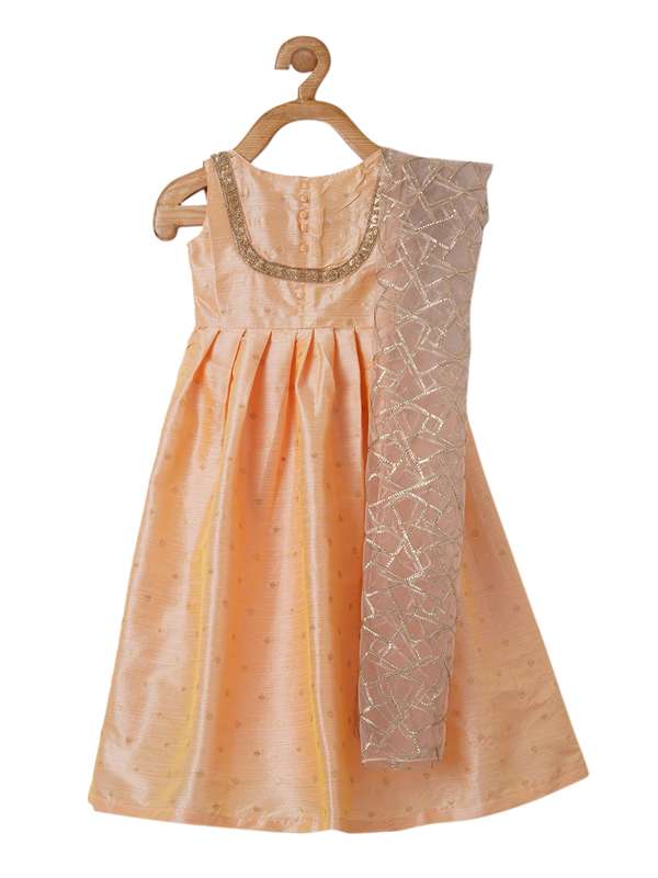myntra peach dress