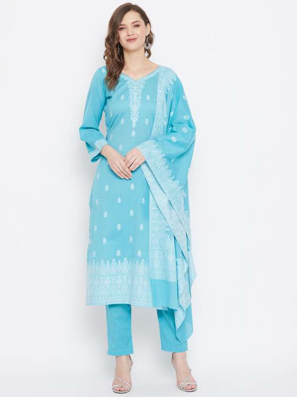 Chikan dress 2025 material online shopping