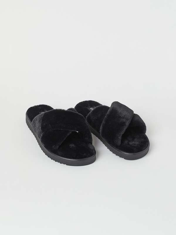 Fur slippers myntra Clearance