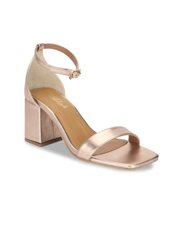 Rose gold cork sandals deals