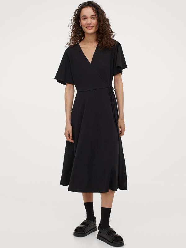 H and mv neck dress discount