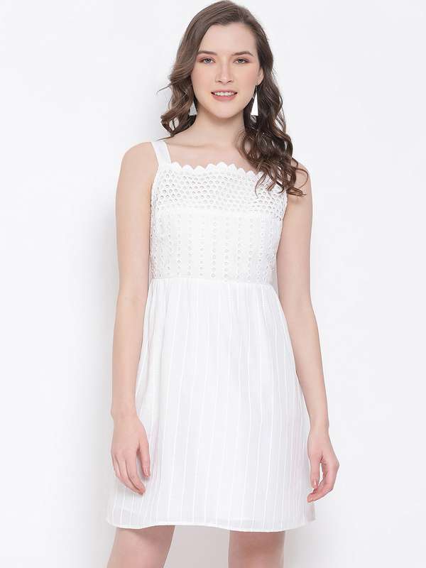 Myntra white dress clearance