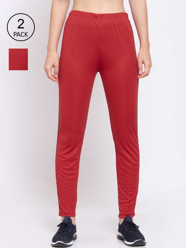 Red Mid Waist Women Ankle Length Leggings, Casual Wear, Skin Fit at Rs 450  in Tenali