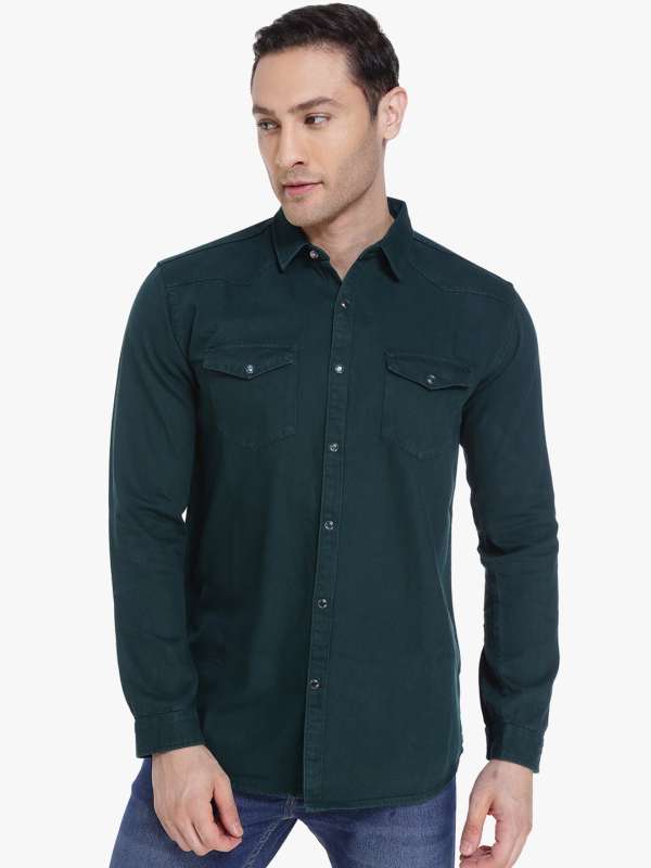 Green Denim Shirts Buy Green Denim Shirts Online In India Green Denim Shirts Buy Green Denim Shirts Online In India