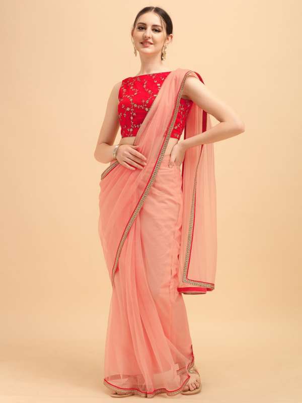 Myntra deals pink saree