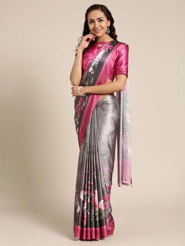 Myntra tussar sale silk saree