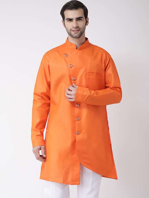 Cross side button kurta for men store