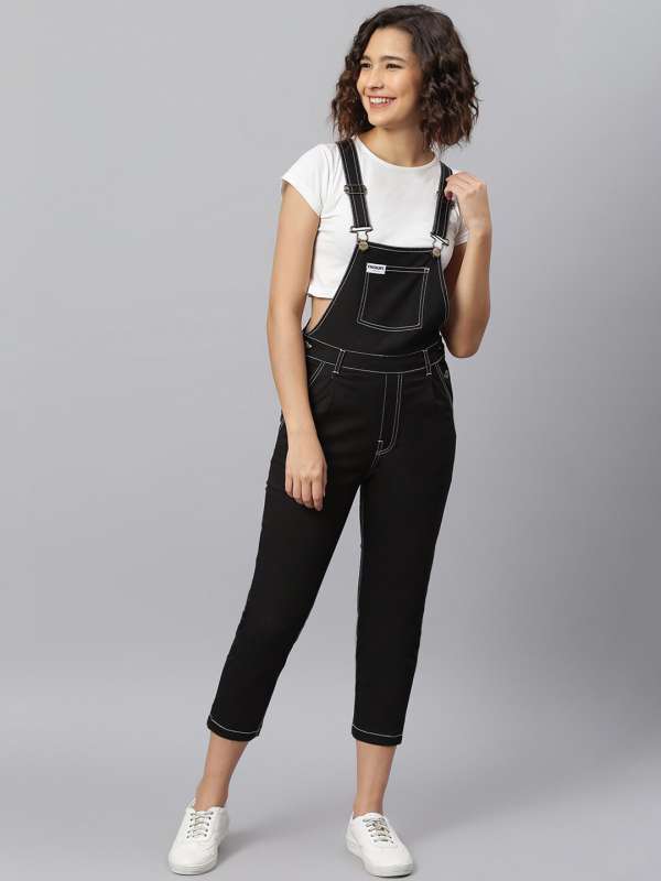 Black cheap dungarees womens