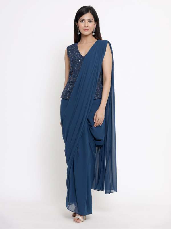Saree style maxi dress
