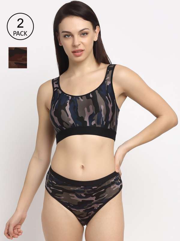 Buy Army Blue Lingerie Sets for Women by FRISKERS Online