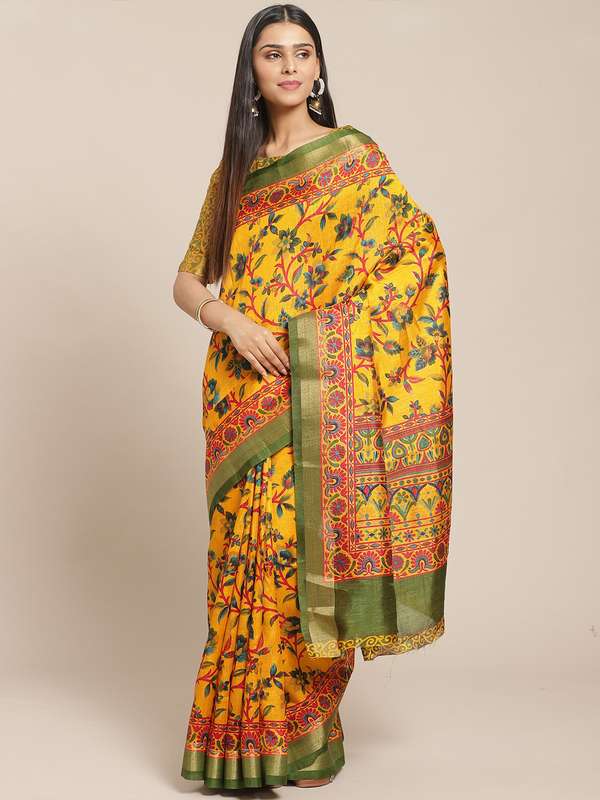 Myntra cotton sarees with price clearance