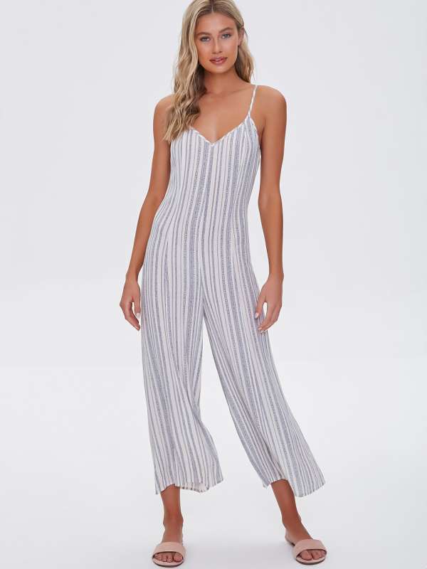 Striped cami jumpsuit forever 21 on sale