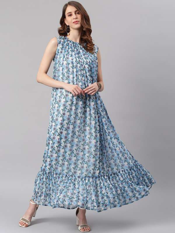 Georgette maxi dress online india Clearance