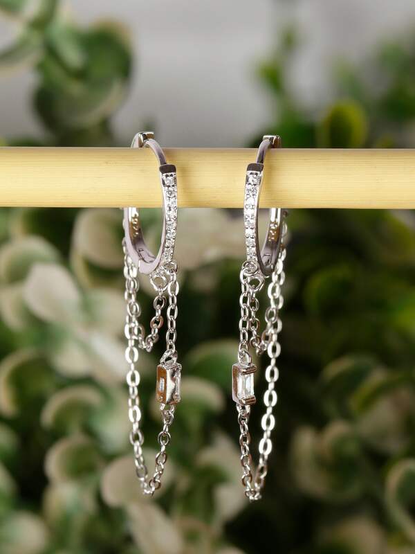 Chain Earrings - Buy Chain Earrings online in India