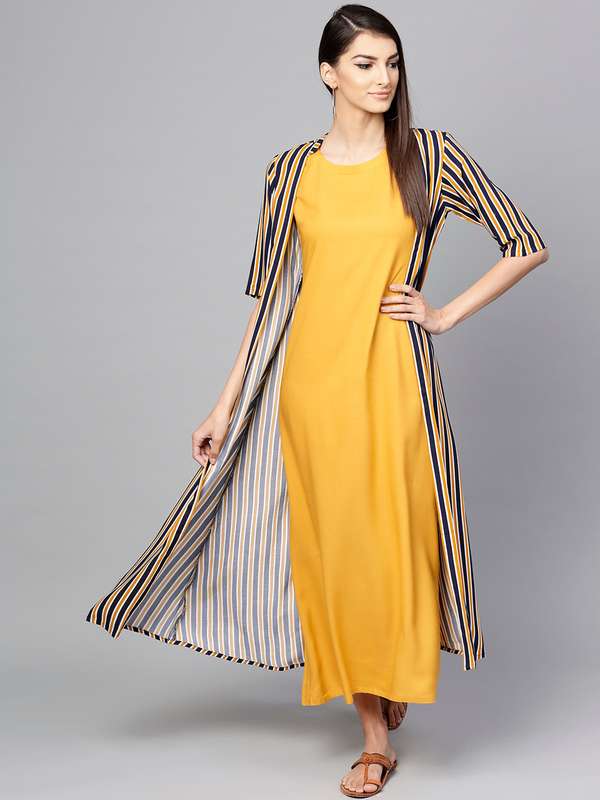 maxi dress with long shrug