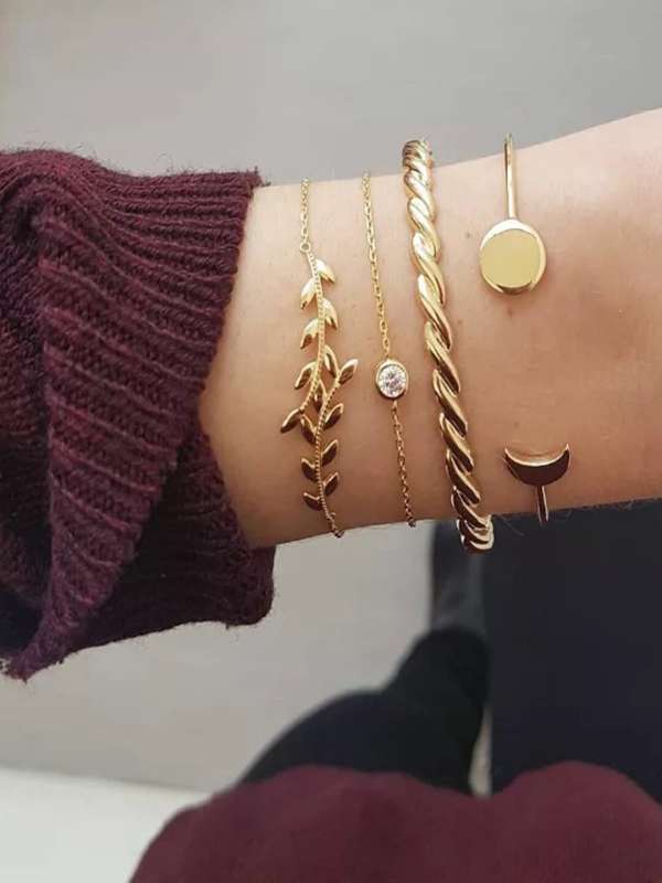 Buy GoldToned Bracelets  Bangles for Women by Shining Diva Online   Ajiocom