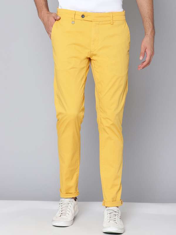 yellow trouser pants