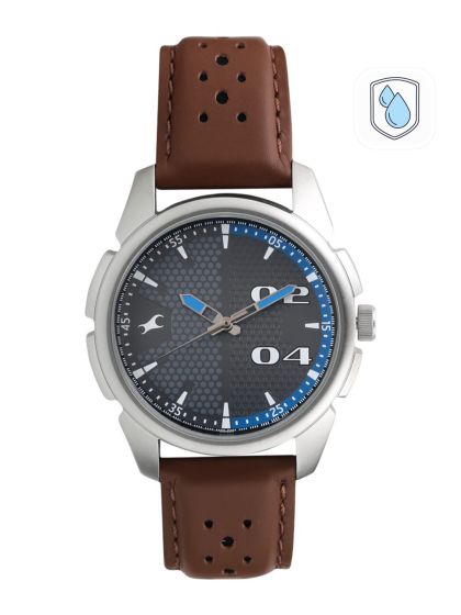Fastrack 3124sl02 leather analog men's watch top