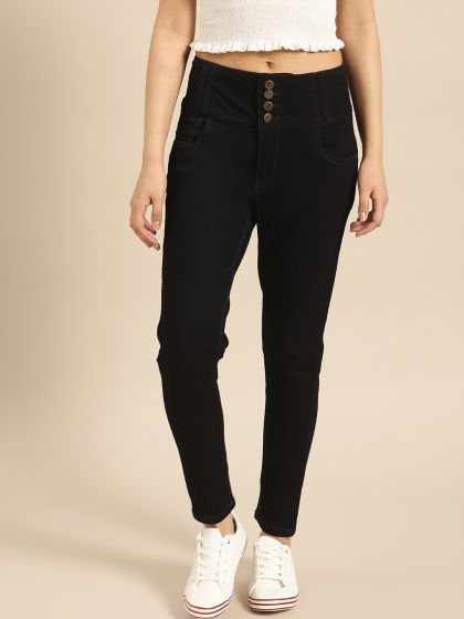  YZYEE Jeans for Women - High Waist Slant Pocket Skinny