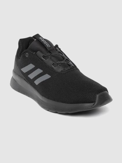 adidas men black running shoes