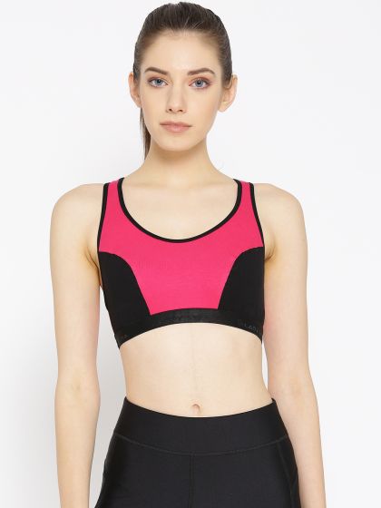 Lady Lyka Pack of 2 Non-Wired Non Padded Colourblocked Sport Bras