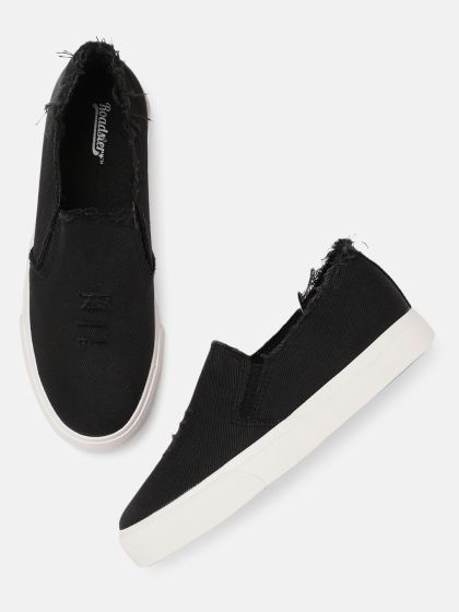 womens black suede slip on sneakers